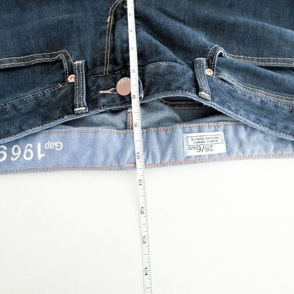 Gap 1969 Womens Low Rise Always Skinny Dark Wash Blue Denim Jeans Size 28 - Picture 7 of 11